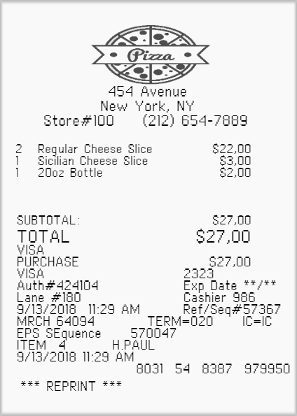 Itemized Receipt of Payment – Need Receipt